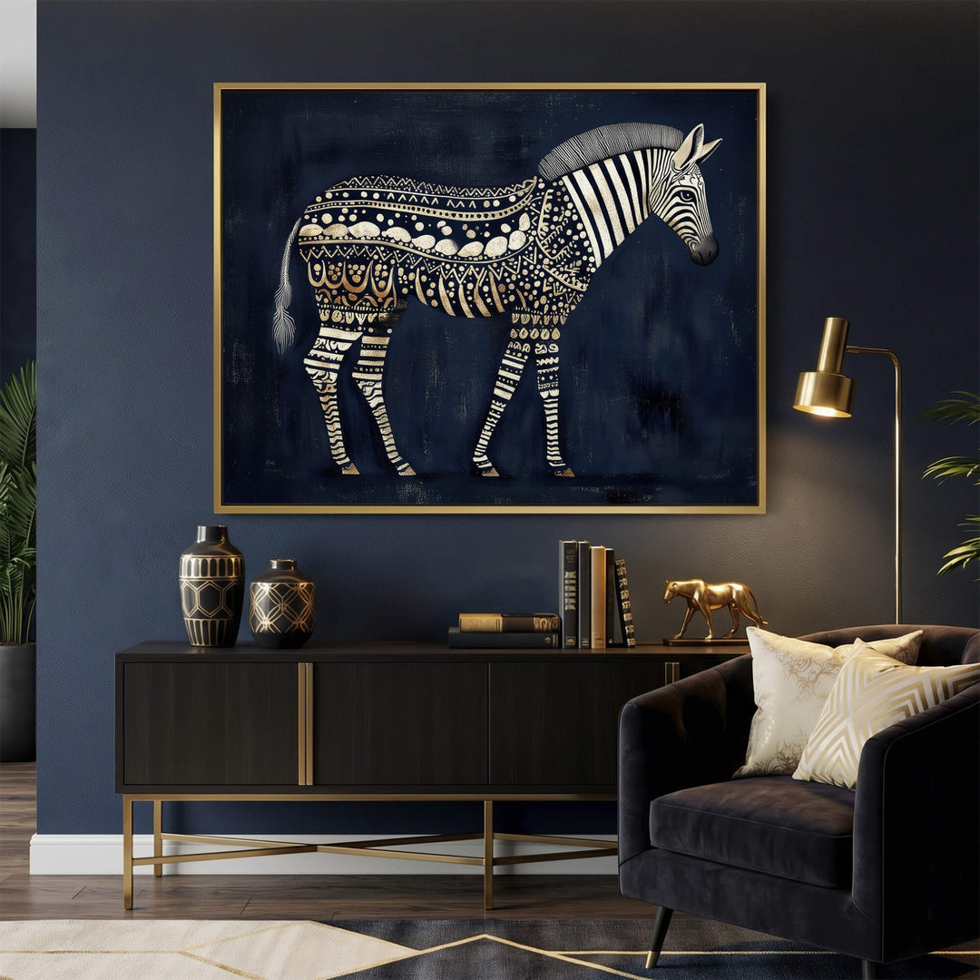 The Jaali Zebra Print Wall Art Moncasso