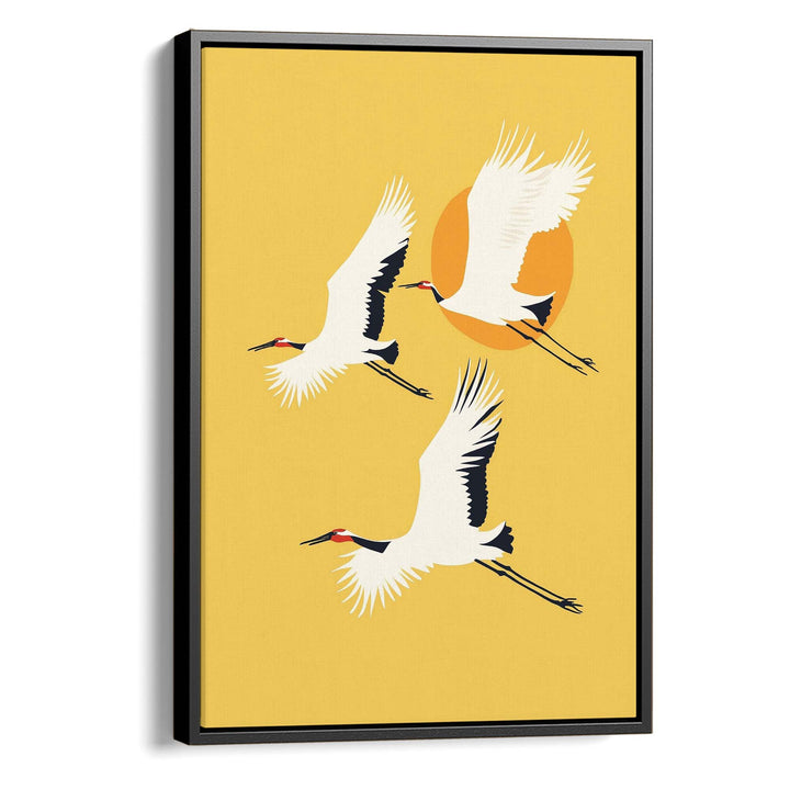 Three Cranes Print Wall Art Moncasso