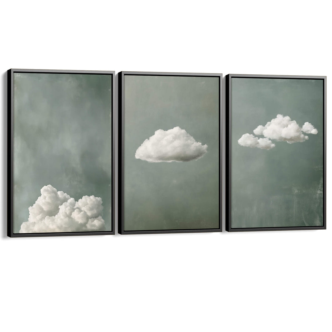 Tranquil Cloud Set of 3 Prints Wall Art Moncasso