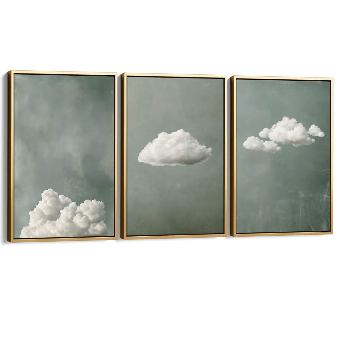 Tranquil Cloud Set of 3 Prints Wall Art Moncasso