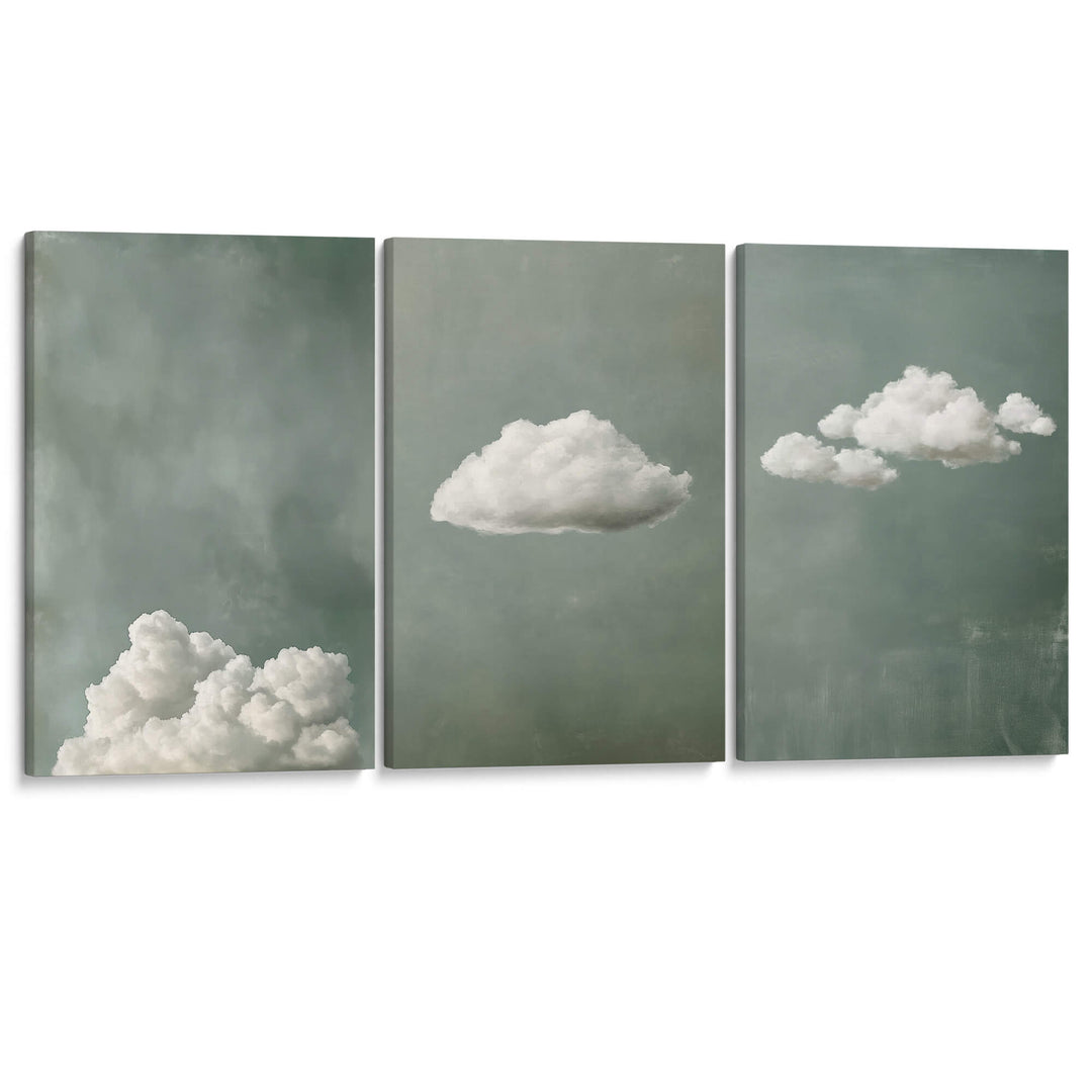 Tranquil Cloud Set of 3 Prints Wall Art Moncasso