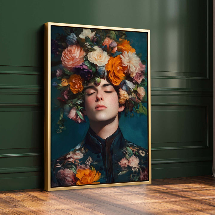 Victorian Flowers Monsieur Print Wall Art Moncasso