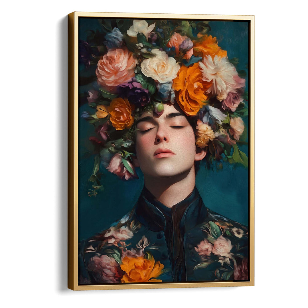Victorian Flowers Monsieur Print Wall Art Moncasso