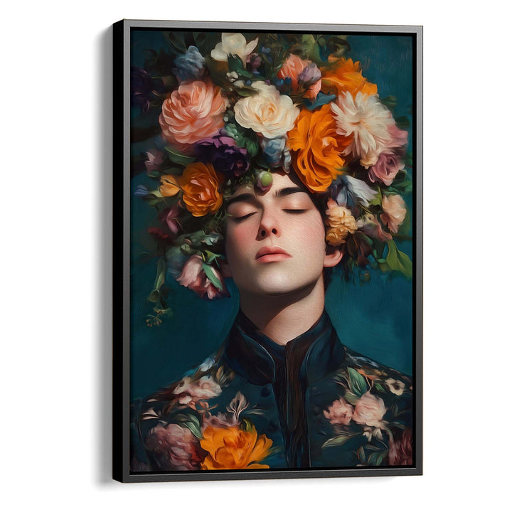 Victorian Flowers Monsieur Print Wall Art Moncasso