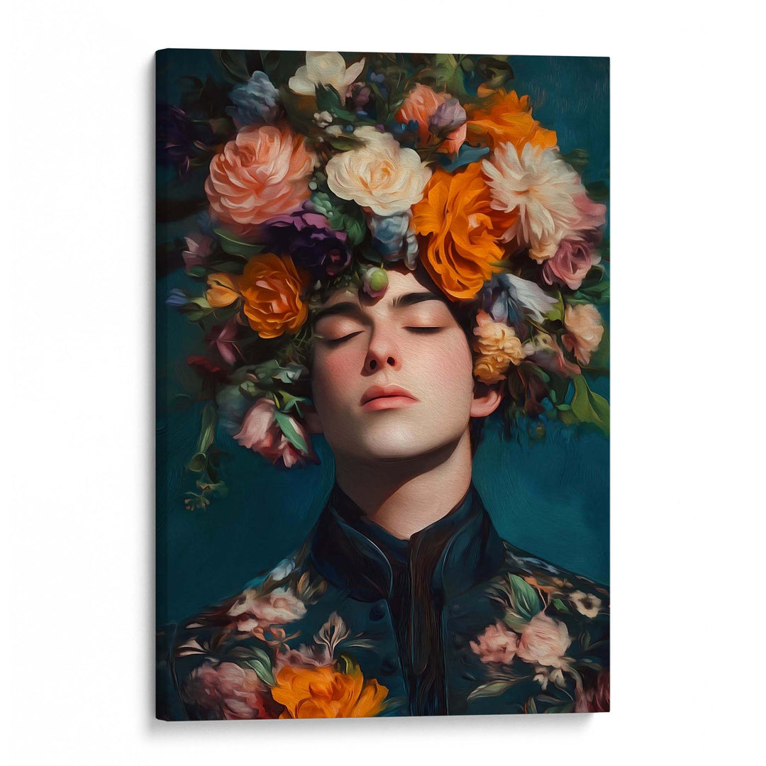 Victorian Flowers Monsieur Print Wall Art Moncasso