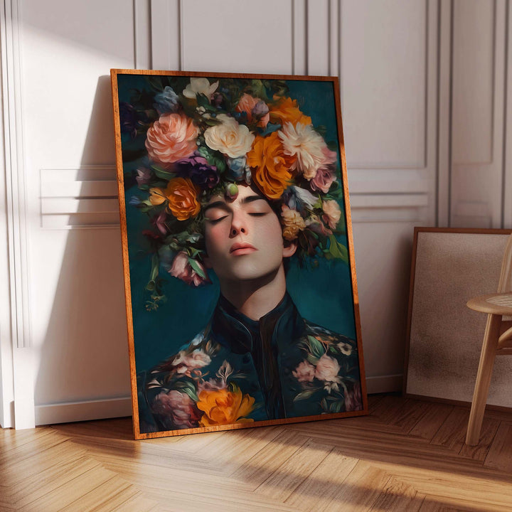 Victorian Flowers Monsieur Print Wall Art Moncasso