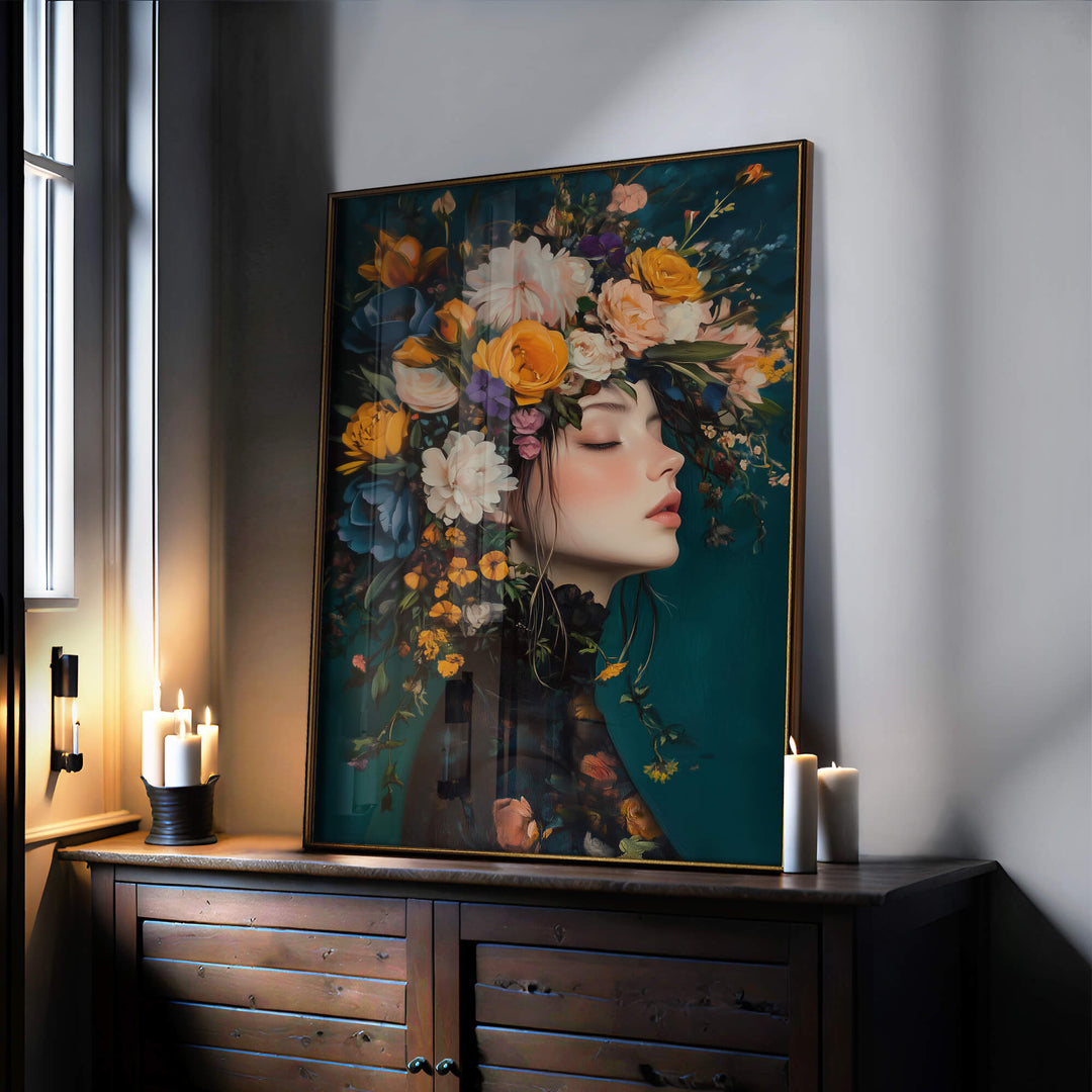 Victorian Flowers No2 Print Wall Art Moncasso