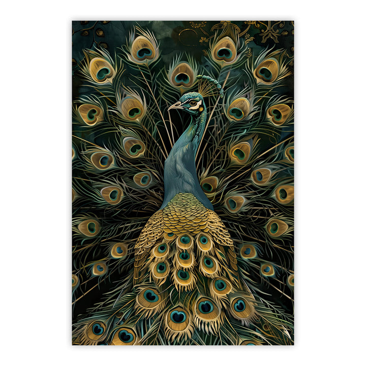 Vintage Peacock No1 Print Wall Art Moncasso