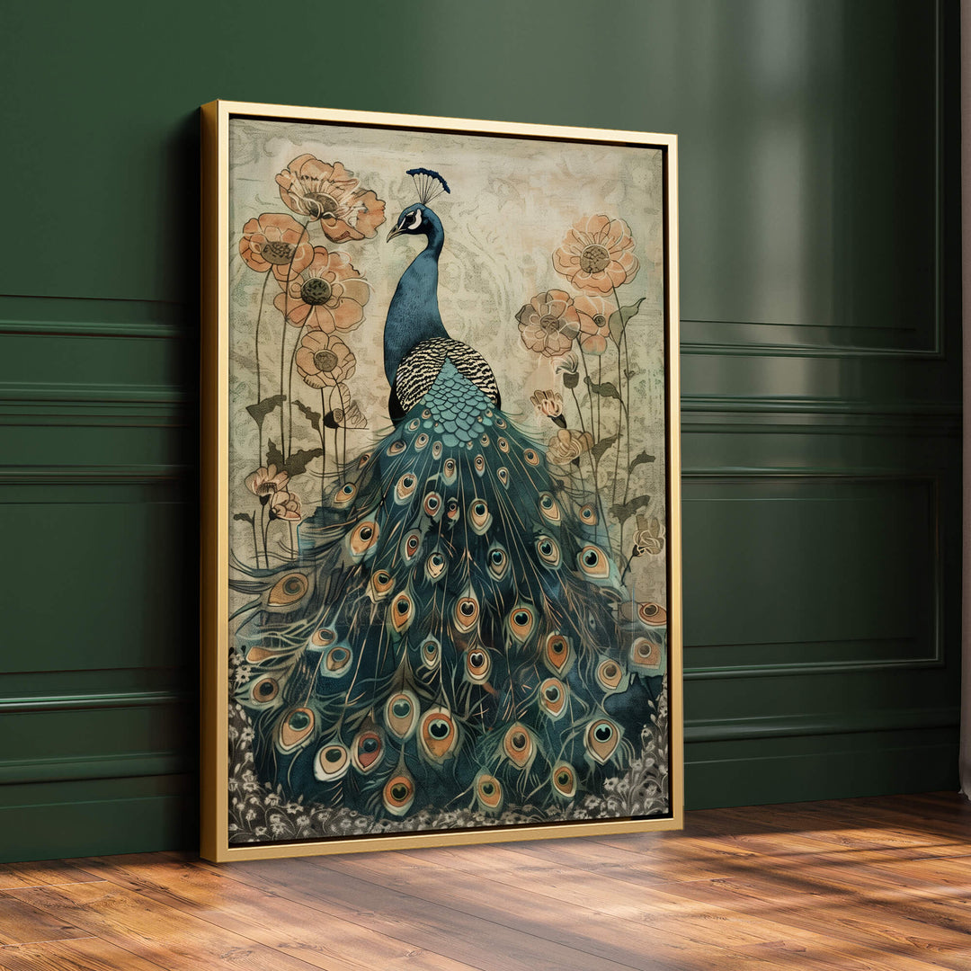 Vintage Peacock No2 Print Wall Art Moncasso