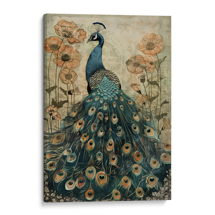 Vintage Peacock No2 Print Wall Art Moncasso