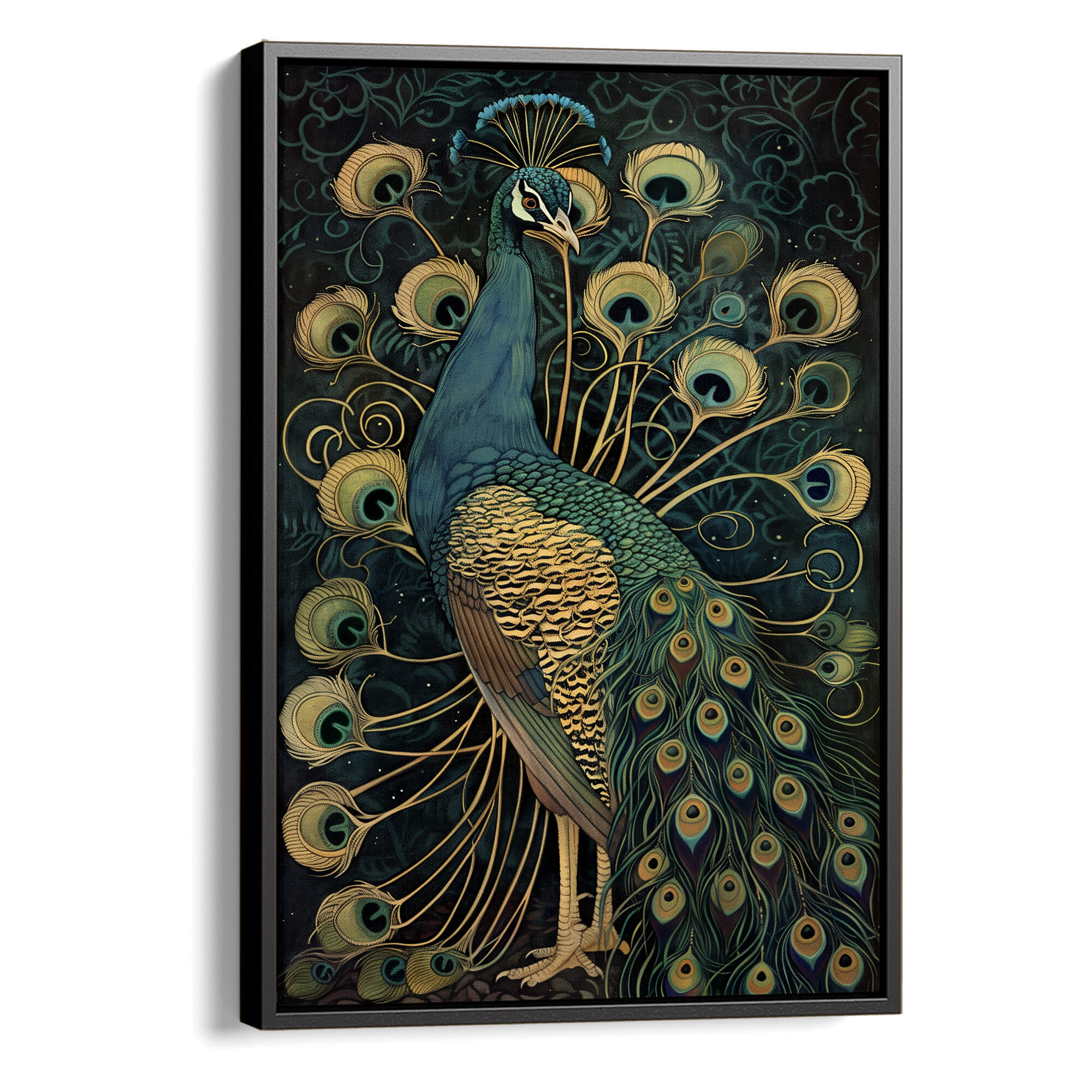 【予約】 Vintage Peacock No4 Print | Large Canvas Animal Wall Art for 絵画