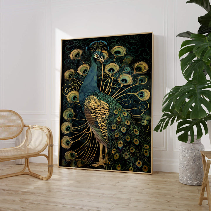 Vintage Peacock No4 Print Wall Art Moncasso