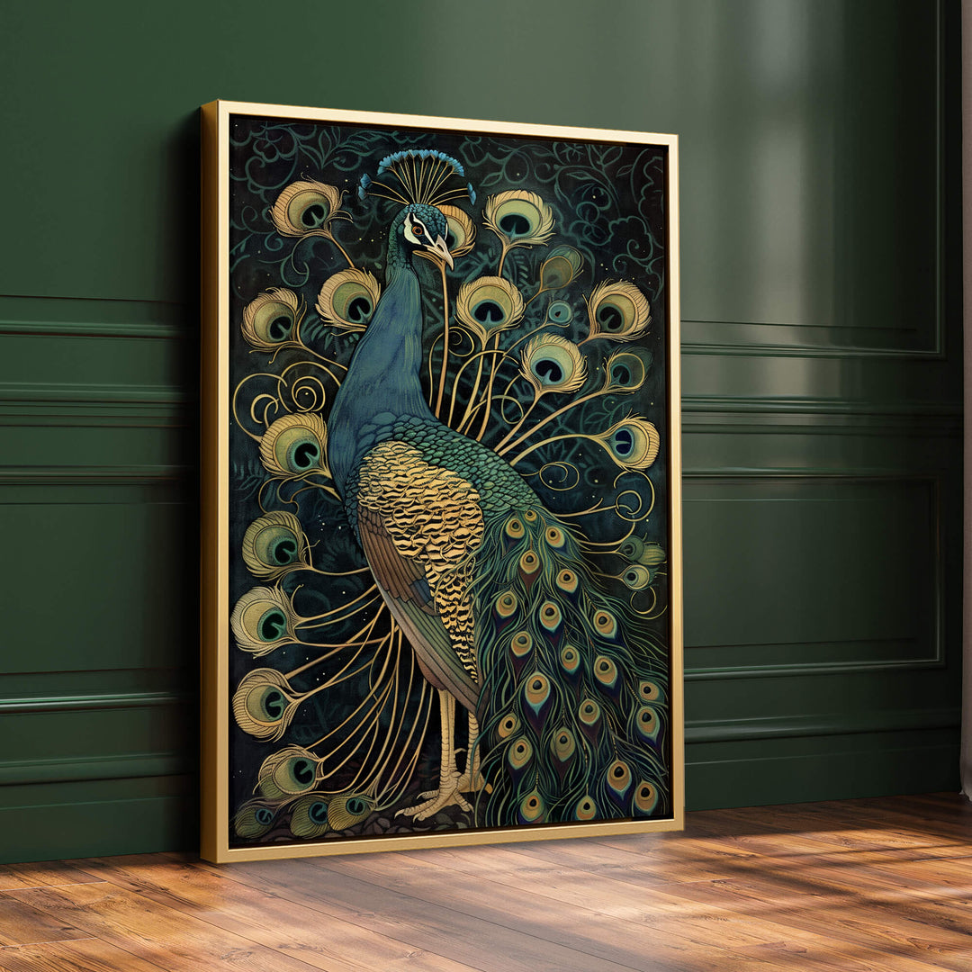 Vintage Peacock No4 Print Wall Art Moncasso