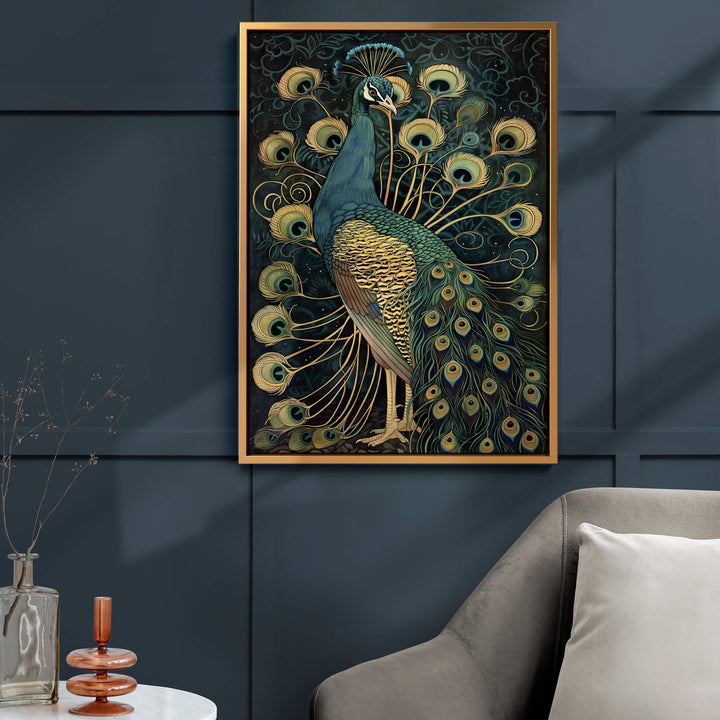 Vintage Peacock No4 Print Wall Art Moncasso