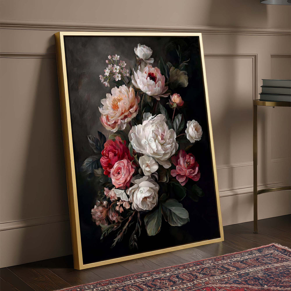 Peony Noir Print Wall Art Bilge Paksoylu