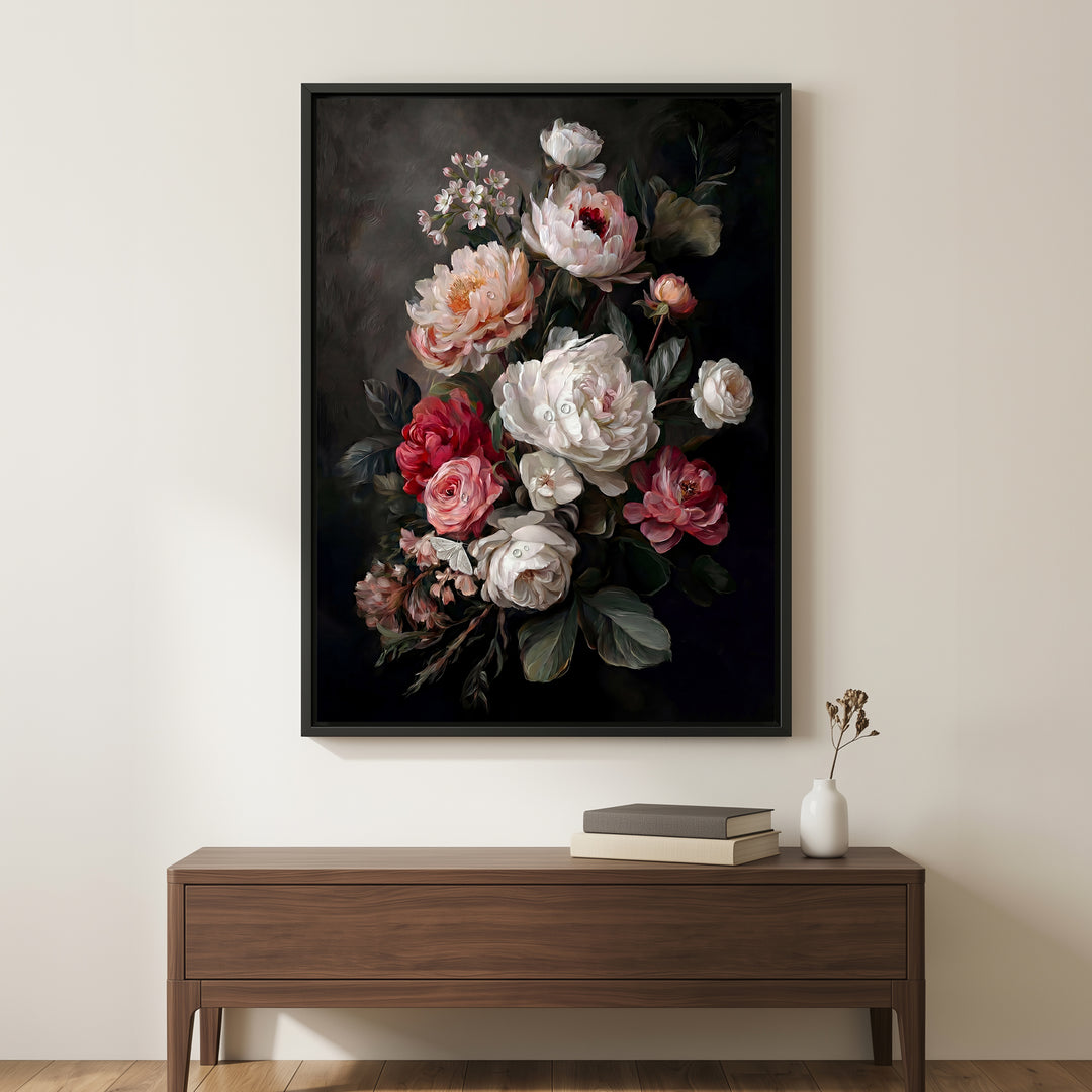 Peony Noir Print Wall Art Bilge Paksoylu