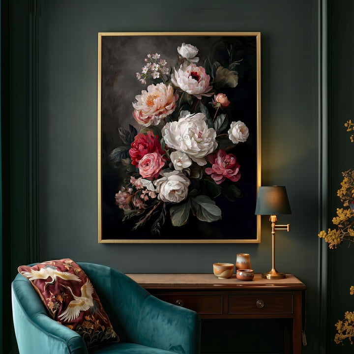 Peony Noir Print Wall Art Bilge Paksoylu