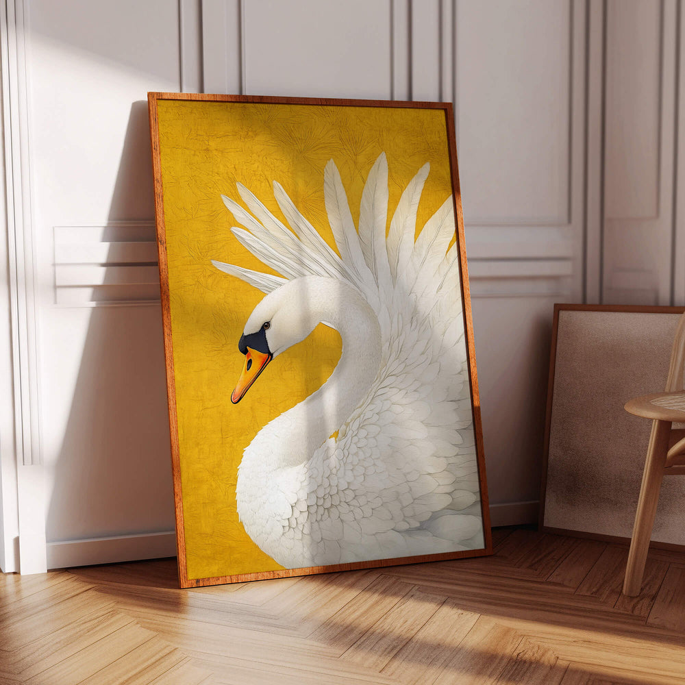White Swan No1 Print Wall Art Moncasso
