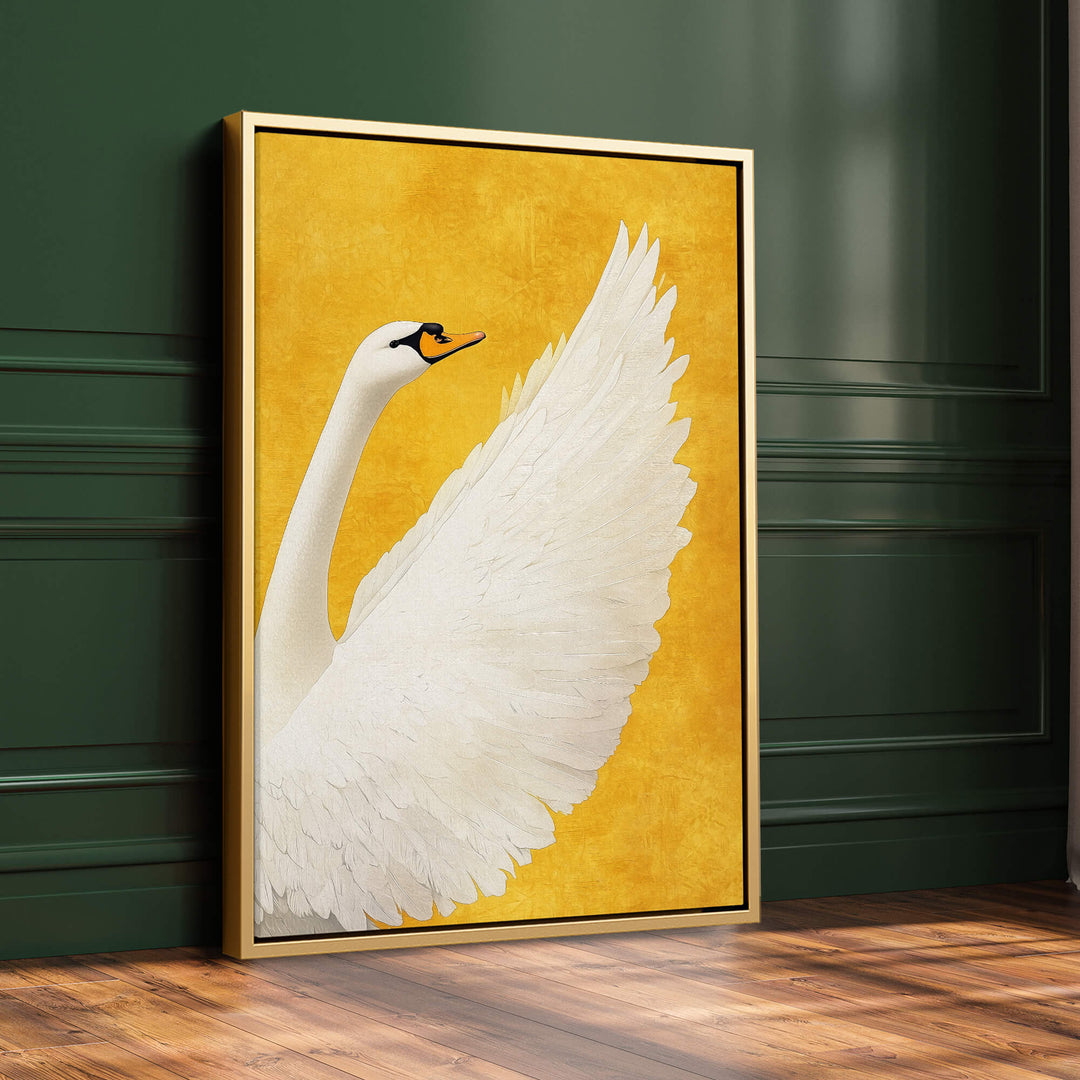 White Swan No2 Print Wall Art Moncasso