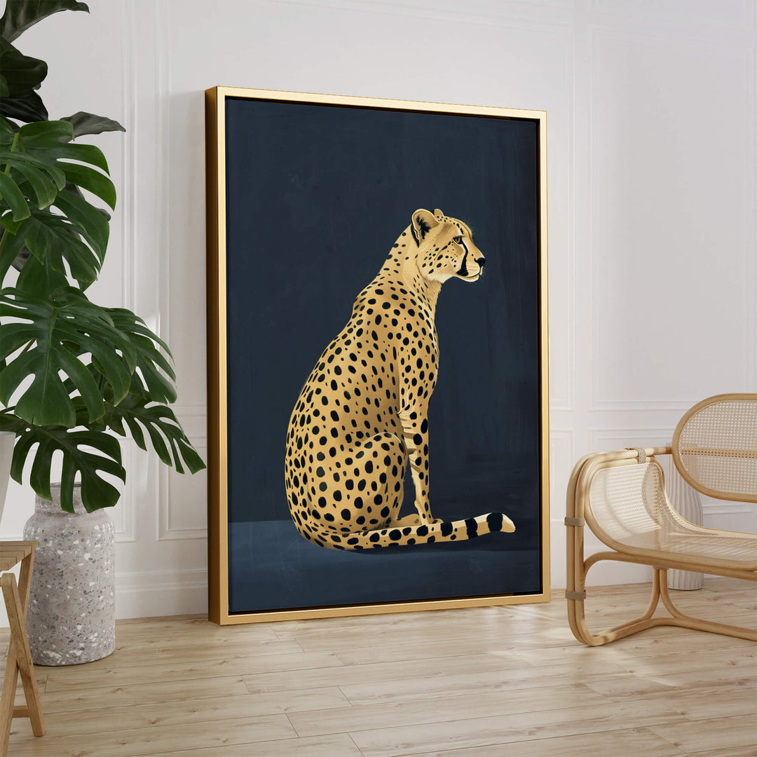 Yellow Cheetah Print Wall Art Moncasso