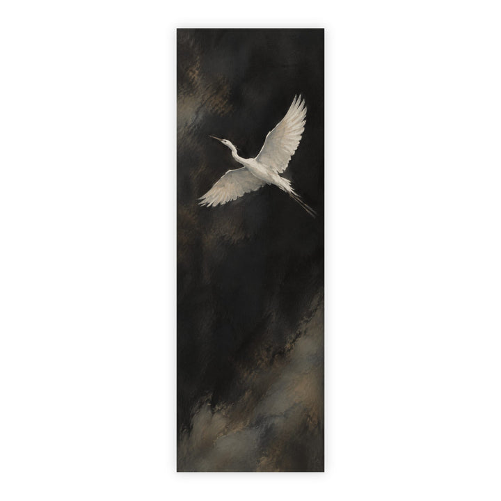 Ascending Wings No. 2, one white bird in flight, Unframed