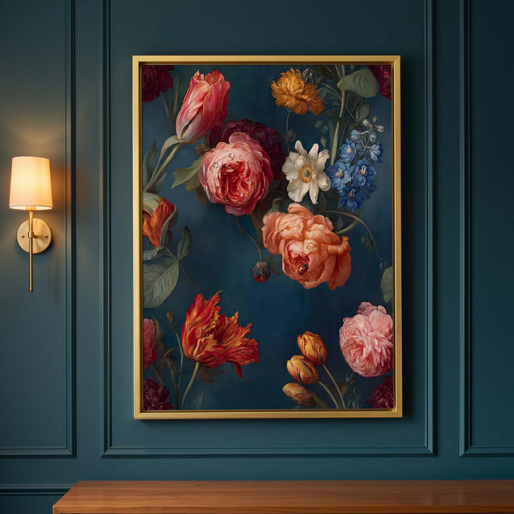 Indigo Bloom Print Wall Art Bilge Paksoylu