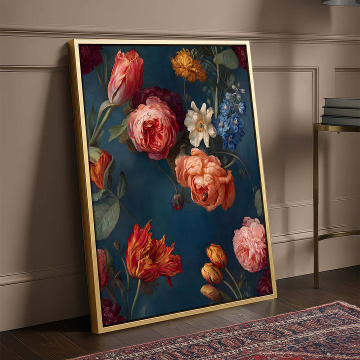Indigo Bloom Print Wall Art Bilge Paksoylu