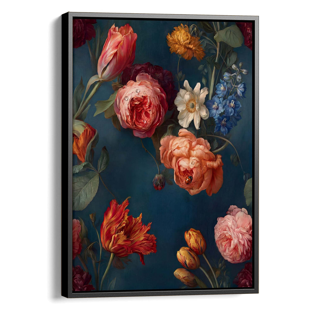 Indigo Bloom Print Wall Art Bilge Paksoylu