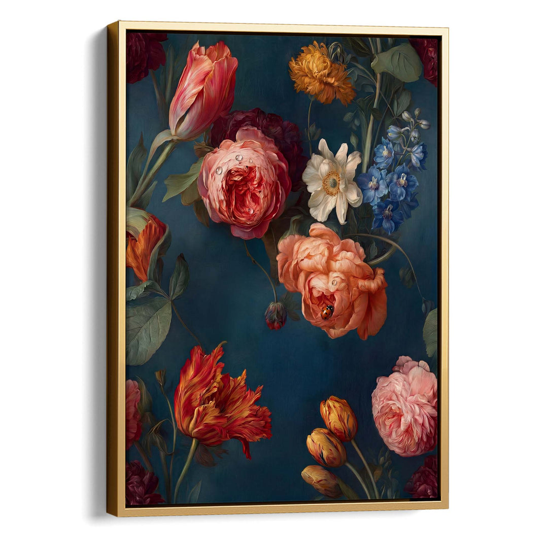 Indigo Bloom Print Wall Art Bilge Paksoylu