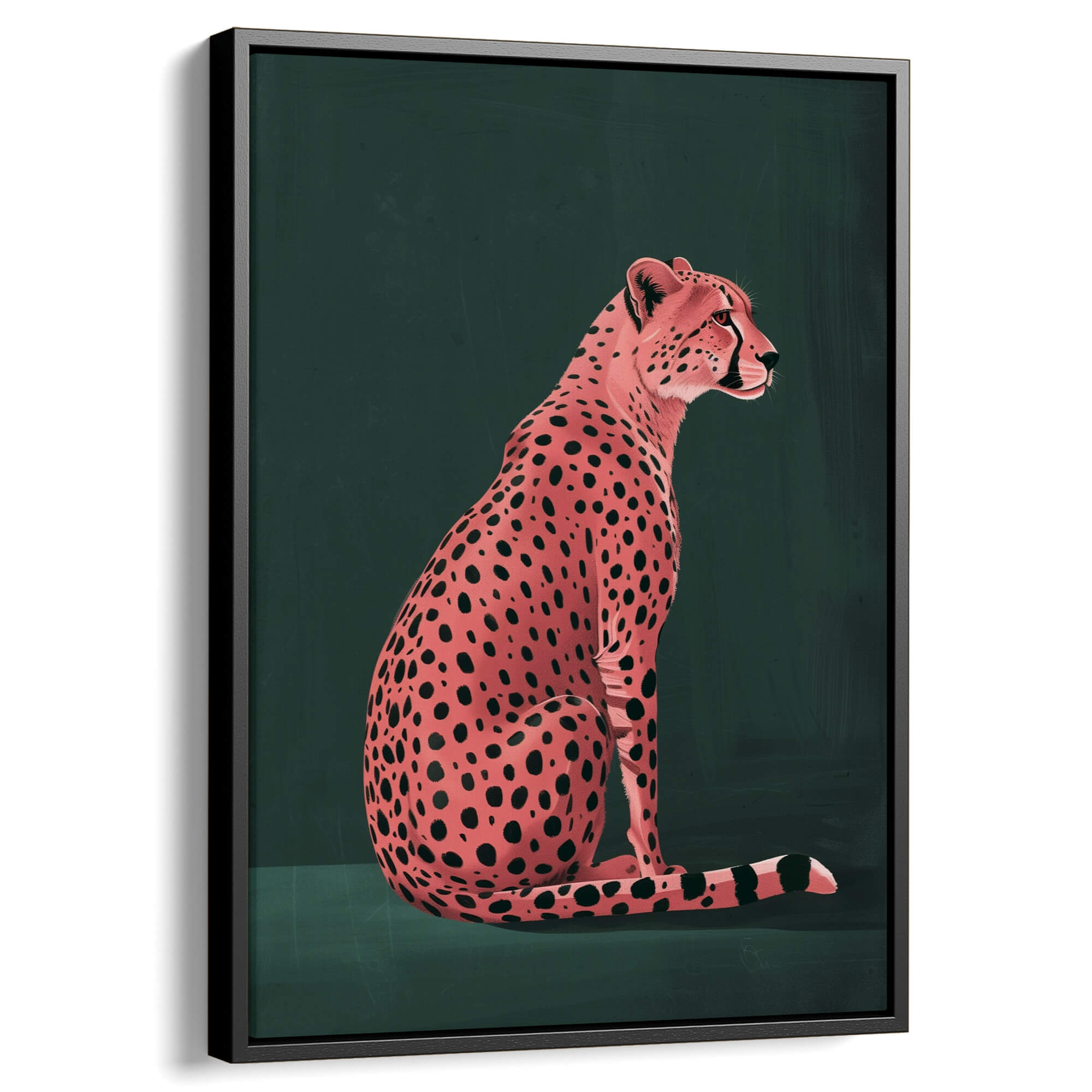 Pink Cheetah Print | Large Canvas Animal Wall Art for Maximalist