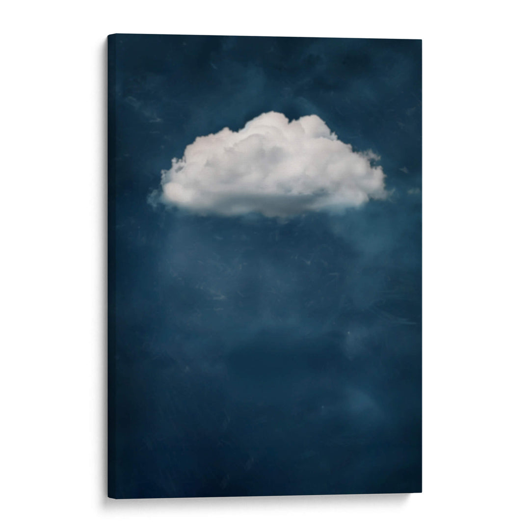 Deep Blue Cloud Print Wall Art Moncasso