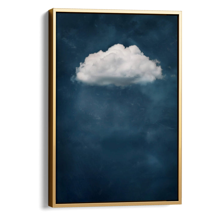 Deep Blue Cloud Print Wall Art Moncasso