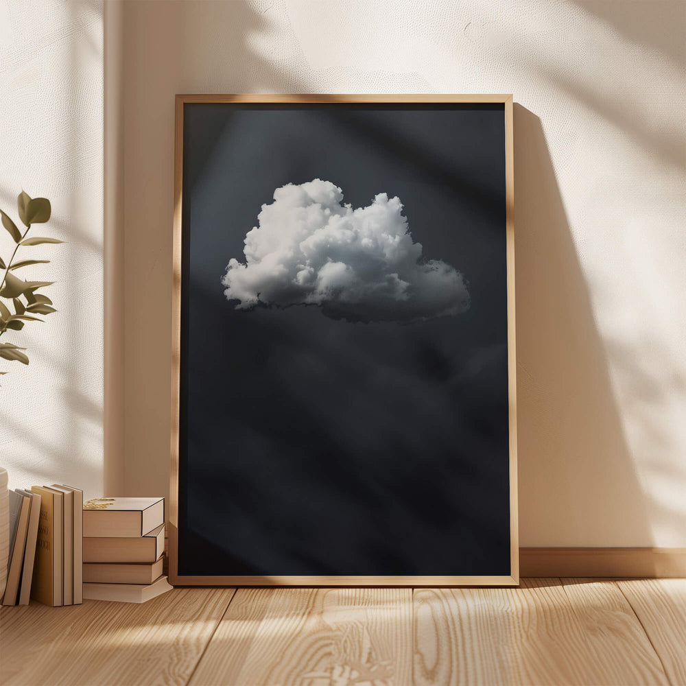 Grey Cloud Print Wall Art Moncasso