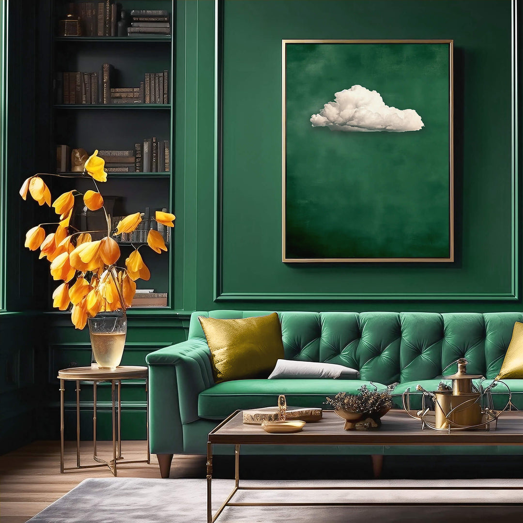 Emerald Cloud Print Wall Art Moncasso