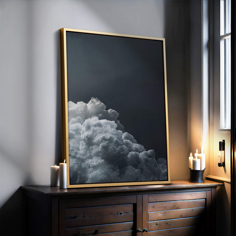 Grey Cloud Print No3 Wall Art Moncasso