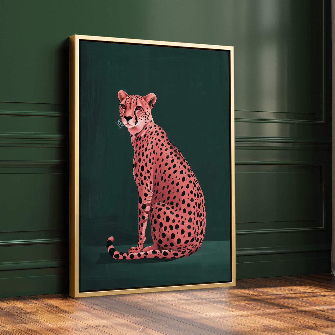 Pink Cheetah No2 Print Wall Art Moncasso