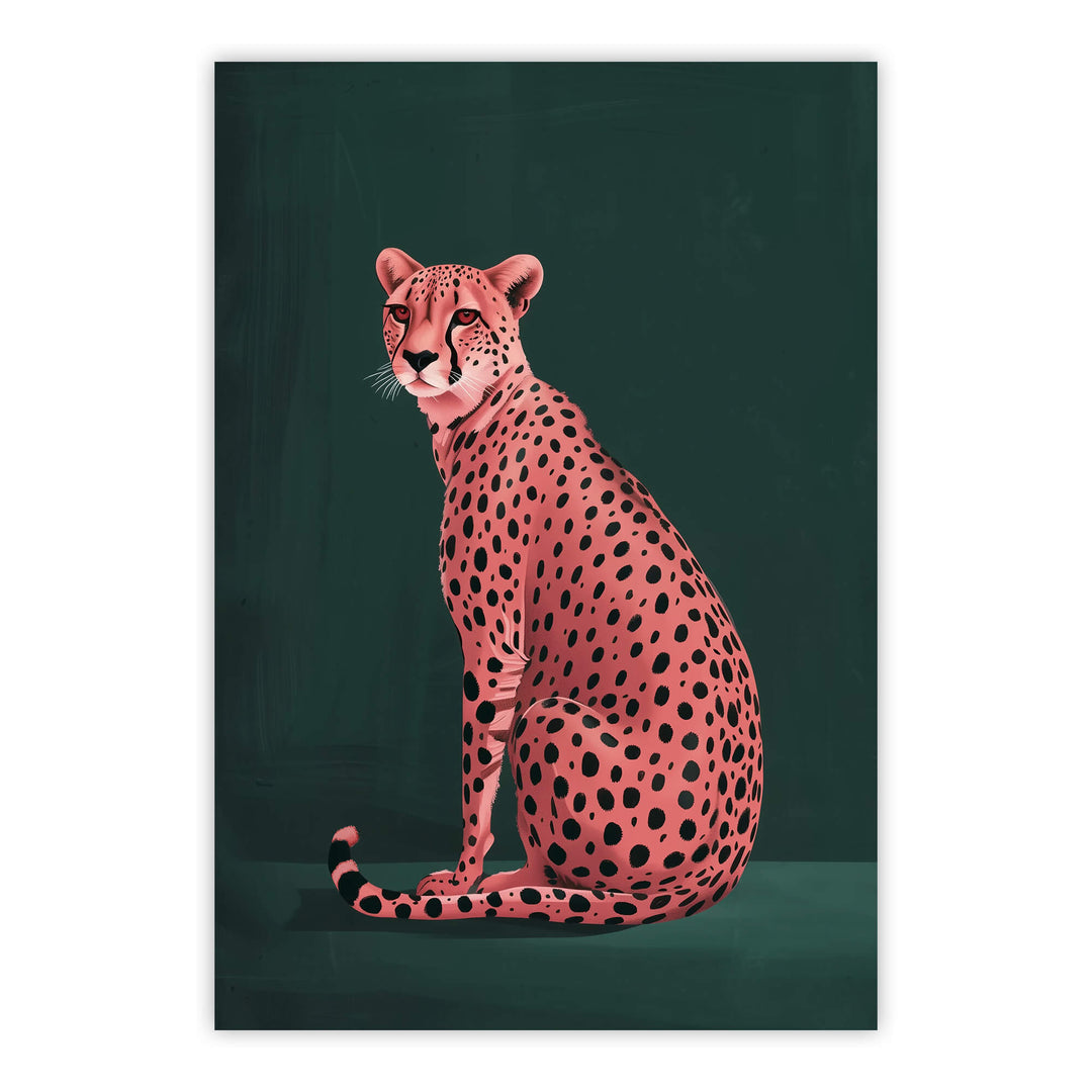 Pink Cheetah No2 Print Wall Art Moncasso