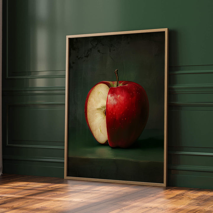 Red Apple Print Wall Art Moncasso