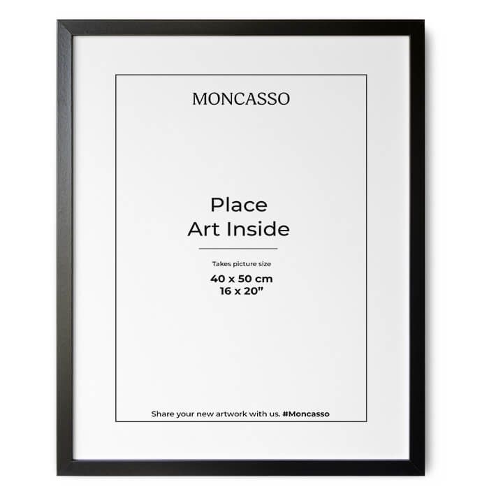 Fine Art Frame Black 40 x 50 cm Frame Moncasso