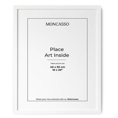 Fine Art Frame White 40 x 50 cm Frame Moncasso
