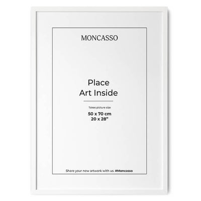 Fine Art Frame White 50 x 70 cm Frame Moncasso