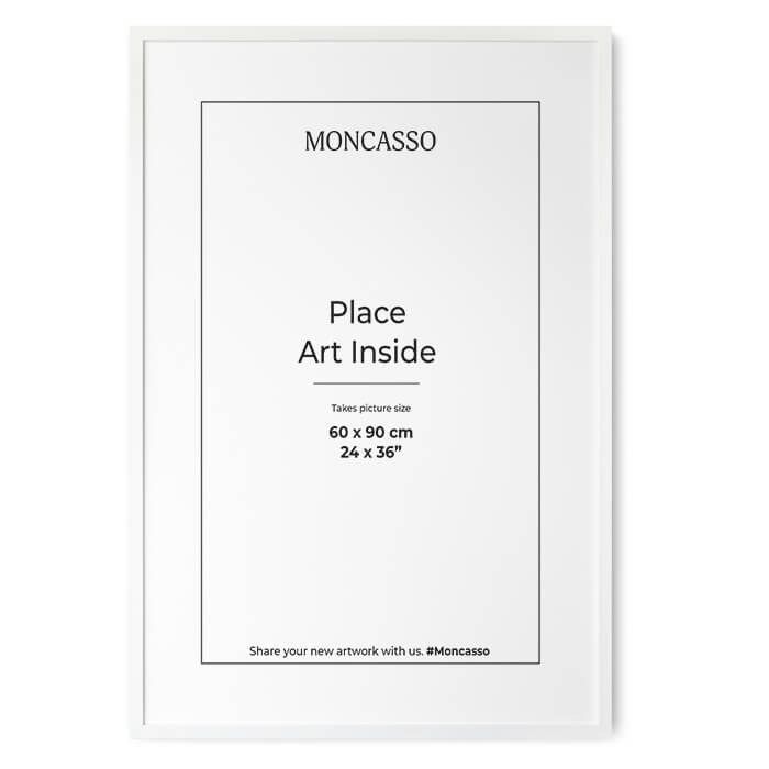 Fine Art Frame White 60 x 90 cm Frame Moncasso
