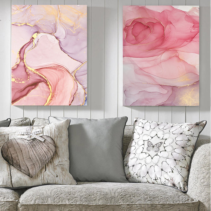 Marble Pink Set of 3 Prints Wall Art Moncasso