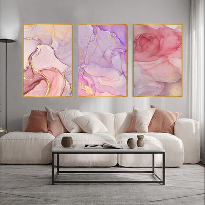 Marble Pink Prints Wall Art Moncasso