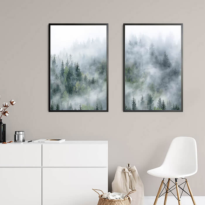 Nordic Wall Art Set of 3 Large Canvas Prints for Living Room | Nordic ...