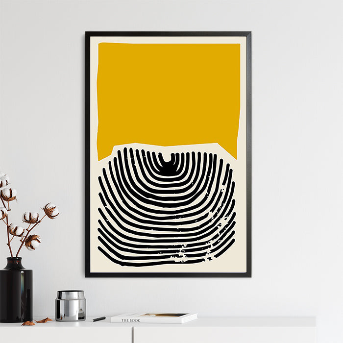 Abstract Wall Art Yellow Large Canvas Prints for Living Room | Tribal ...